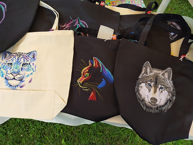 Embroidery on bags