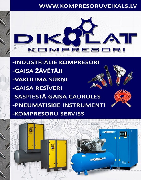Industrial compressors, air dryers, vacuum pumps, air receivers, compressed air pipes, pre-pneumatic tools, compressor service.