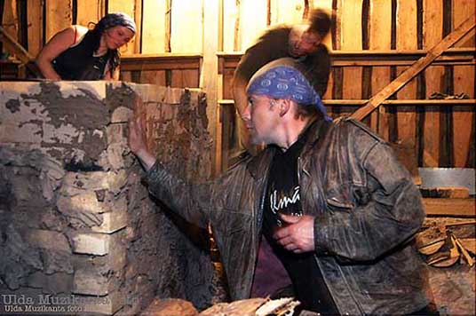 Heating kiln in Auleja